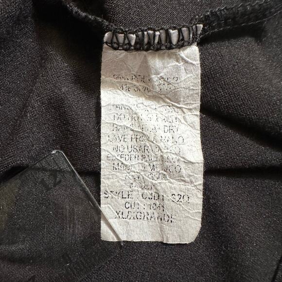 Culture Code Womens Cowl Neck 3/4 Sleeve Shift Dress Black XL Classic Preppy Y2K - Picture 8 of 8